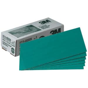 3M 02225, Green Corps Production Resin Sheet, 80 grade, 3-2/3 in x 9 in, 7010294427