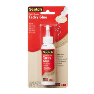 3M 85103, Scotch Quick Drying Tacky Glue 6052A-1, 2 fl oz (59 mL), 7010372685