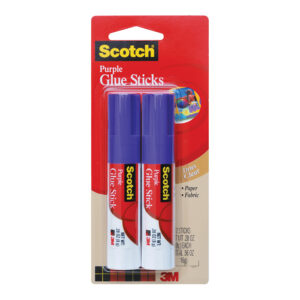 3M 60586, Scotch Purple Glue Stick 6108-2N, .28 oz, 2-Pack, 7010383411