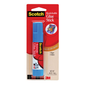 3M 60210, Scotch Restickable Glue Stick, 6314, .49 oz, 7010416452