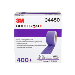 3M 34450, Cubitron II Hookit Clean Sanding Sheet Roll, 400+ grade, 70 mm x 12 m, 7100141523