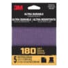 3M 27367, Ultra Durable Power Sanding 1/4 in Sheet, 180 grit, 7100198731