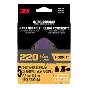3M 27383, Ultra Durable Detail Sanding Sheets, 220 grit, 7100200071