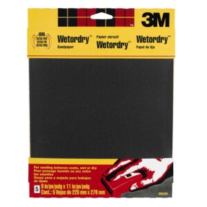 3M 09084, Wetordry Sanding Sheets 9084NA, 9 in x 11 in, 600 grit, 7000126153, 5 sheets per pack