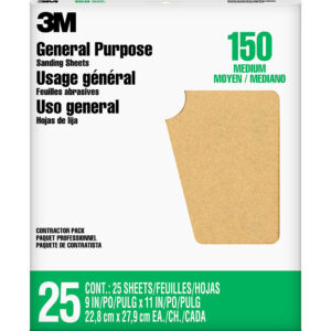 3M 99402, Aluminum Oxide Sandpaper 99402NA, 9 in x 11 in, 150 grit, 7000126418