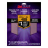 3M 93439, Pro Grade Precision Faster Sanding Sanding Sheets 400 grit X-Fine, 26400TRI-3, 9 in x 11 in, 7010417005, 3 Per Pack