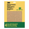 3M 09003, Aluminum Oxide Sandpaper Coarse, 9003NA, 9 in x 11 in, 7100140808, 4 Per Pack