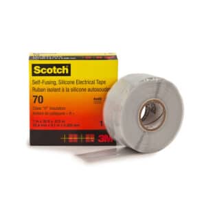 3M 57261, Scotch Self-Fusing Silicone Rubber Electrical Tape 70, 1 in x 30 ft, Sky Blue/Gray, 7000006225