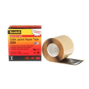 3M 57493, Scotch Cable Jacket Repair Tape 2234, 2 in x 6 ft, Black, 7000006227