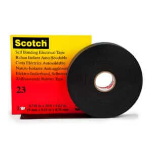 3M 00396, Scotch Rubber Splicing Tape 23, 1 in x 30 ft, Black, 7000034850