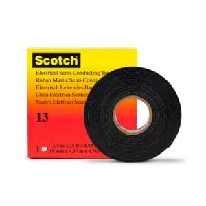 3M 53115, Scotch Electrical Semi-Conducting Tape 13, 3/4 in x 10 ft, Printed, Black, 7010353829