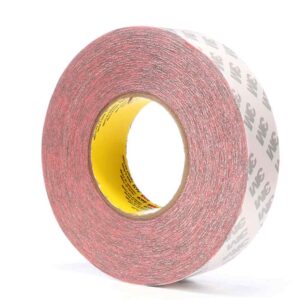 3M 38390, Double Coated Tape 469, Red, 1-1/2 in x 60 yd, 5.5 mil, 7000123758