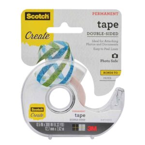 3M 59282, Scotch Tape Double Sided 002-CFT, 1/2 in x 300 in, 7010372696