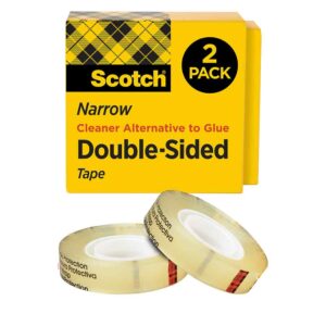 3M 96898, Scotch Double Sided Tape 665-2PK, 1/2 in x 900 in, 7010383812