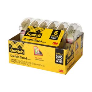 3M 46728, Scotch Double Sided Tape 6137H-2PC-MP 1/2 in x 500 in, 7010384727