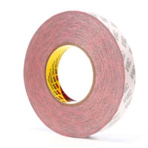 3M 40597, Double Coated Tape 469, Red, 1 in x 60 yd, 5.5 mil, 7100222615