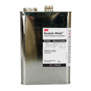 3M 62689, Scotch-Weld Instant Adhesive Accelerator AC452, Amber, 4 L Can, 7010366542