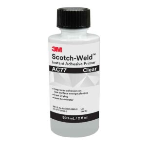 3M 62728, Scotch-Weld Instant Adhesive Primer AC77, Clear, 2 fl oz Bottle, 7100039260