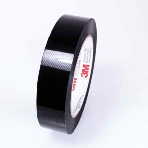 3M 46795, Polyester Film Electrical Tape 1318-1, Black, 24 in X 72 yd, 3-in paper core, Log roll, 7000132840