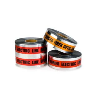 3M 57881, Scotch Detectable Buried Barricade Tape 411, CAUTION BURIED TELEPHONE LINE BELOW, 6 in x 1000 ft, Orange, 7000133203