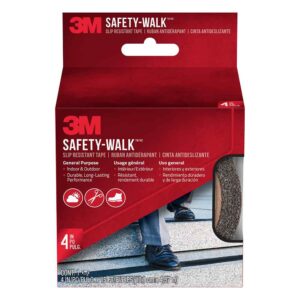 3M 79079, Safety-Walk Slip Resistant Tape, 610B-R4X180, 4 in x 15 ft, Black, 7100173141