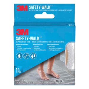 3M 59444, Safety-Walk Slip Resistant Tape, 220C-R1X180, 1 in x 15 ft, Clear, 7100173148