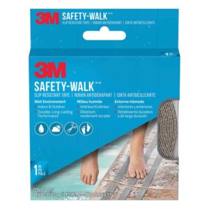 3M 59442, Safety-Walk Slip Resistant Tape, 370G-R1X180, 1 in X 15 ft, Grey, 7100173157