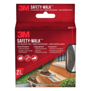 3M 59437, Safety-Walk Slip Resistant Tape, 610B-R2X180, Black, 2 in x 15 ft, 7100173293