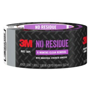 3M 46902, No Residue Duct Tape 2420, 1.88 in x 20 yd (48 mm x 18.2 m), 7100270251