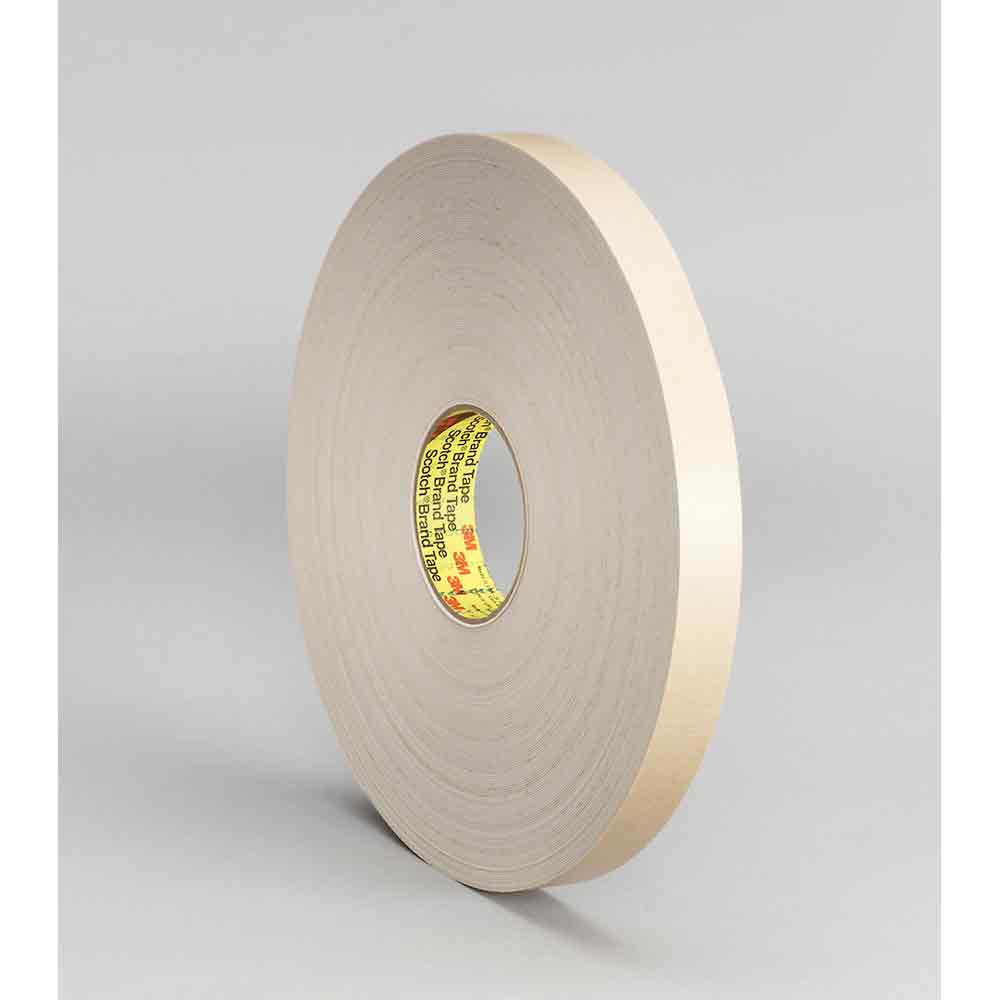3M 24316, Double Coated Polyethylene Foam Tape 4492W, White, 3/4 in x 72 yd, 31 mil, 12 rolls per case, 7000042790
