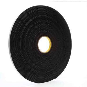 3M 03312, Vinyl Foam Tape 4508, Black, 1/2 in x 36 yd, 125 mil, 18 rolls per case, 7000047496