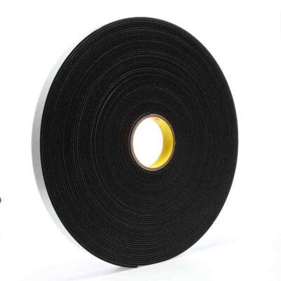 3M 03314, Vinyl Foam Tape 4508, Black, 1 in x 36 yd, 125 mil, 9 rolls per case, 7000047497