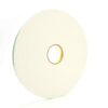 3M 06450, Double Coated Urethane Foam Tape 4008, Off White, 1/2 in x 36 yd, 125 mil, 18 rolls per case, 7000048481