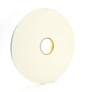 3M 06450, Double Coated Urethane Foam Tape 4008, Off White, 1/2 in x 36 yd, 125 mil, 18 rolls per case, 7000048481