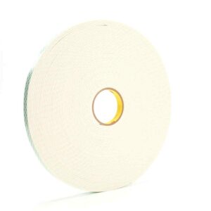 3M 06451, Double Coated Urethane Foam Tape 4008, Off White, 3/4 in x 36 yd, 125 mil, 12 rolls per case, 7000048482