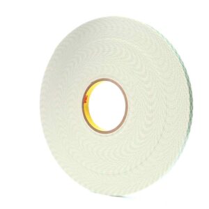 3M 17054, Double Coated Urethane Foam Tape 4026, Natural, 1/2 in x 36 yd, 62 mil, 18 rolls per case, 7000123338