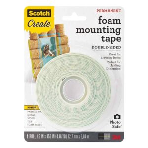 3M 72485, Scotch Foam Mounting Tape 4013-CFT, 1/2 in (1.27 cm), 7010336421