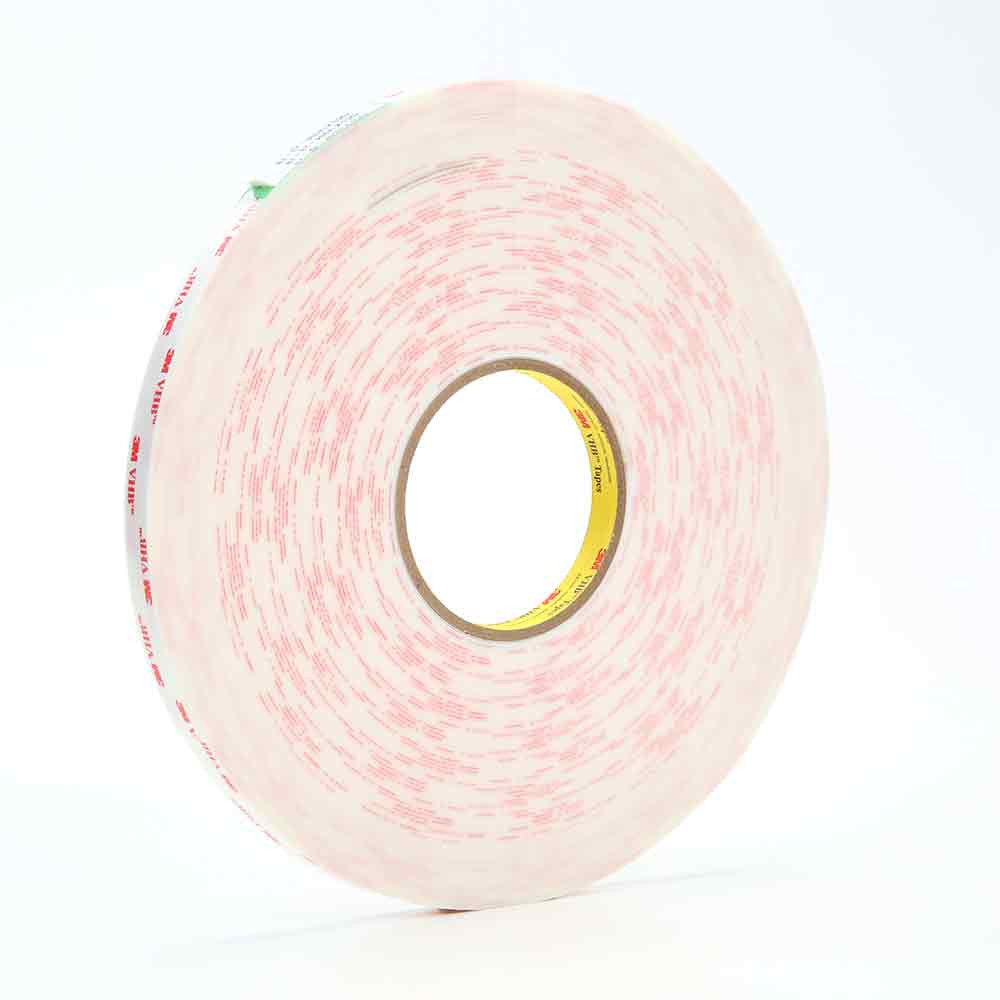 3M 63383, VHB Tape 4950, White, 2 in x 36 yd, 45 mil, 6 rolls per case, 7100060556