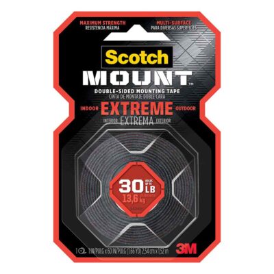 3M 91976, Scotch-Mount Extreme Double-Sided Mounting Tape 414H-DC, 1 In X 60 In (2,54 Cm X 1,52 M), 7100205646