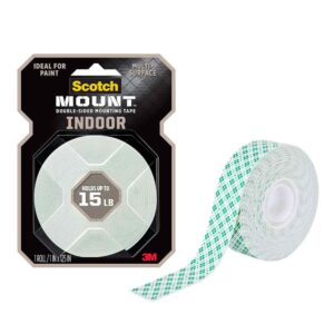 3M 76997, Scotch-Mount Indoor Double-Sided Mounting Tape 314H-MED-DC, 1 in x 125 in (2,54 cm x 3,17 m), 7100216168