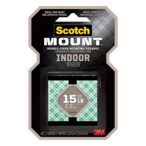 3M 76996, Scotch-Mount Indoor Double-Sided Mounting Squares 111H-SQ-48, 1 in x 1 in (2,54 cm x 2,54 cm) 48/pk, 7100216170