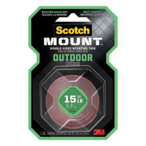 3M 47103, Scotch-Mount Outdoor Double-Sided Mounting Tape 411H, 1 in x 60 in (2.54 cm x 1.52 m), 7100216171