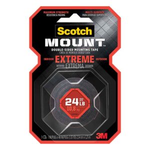 3M 40863, Scotch-Mount Extreme Double-Sided Mounting Tape 414H-48, 1 in x 48 in (2,54 cm x 1,21 m), 7100216178