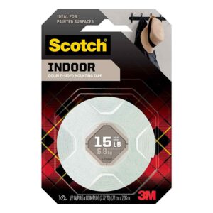 3M 01053, Scotch Indoor Double-Sided Mounting Tape 110S, 1/2 in x 80 in (1.27 cm x 2.03 m), 7100235235