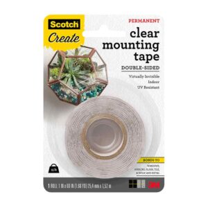 3M 49724, Scotch Clear Mounting Tape 410P-CFT, 1 in x 60 in (25.4 mm x 1.52 m), 7100235336
