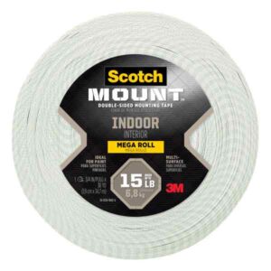3M 92671, Scotch-Mount Indoor Double-Sided Mounting Tape 110H-MR, 3/4 in x 38 yd (1.9 cm x 34.75 m), 7100250334