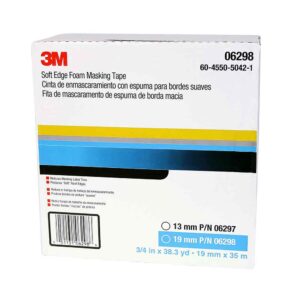 3M 06298, Soft Edge Foam Masking Tape, 06298, 19 mm x 35 m, 1 per case, 7000000515