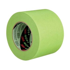 3M 64765, High Performance Green Masking Tape 401+, 96 mm x 55 m, 6.7 mil, 8Roll/Case, 7000124900