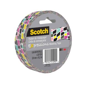 3M 41292, Scotch Expressions Masking Tape 3437-P13, .94 in x 20 yd (24 mm x 18,2m) Brick Graffiti, 7100052516