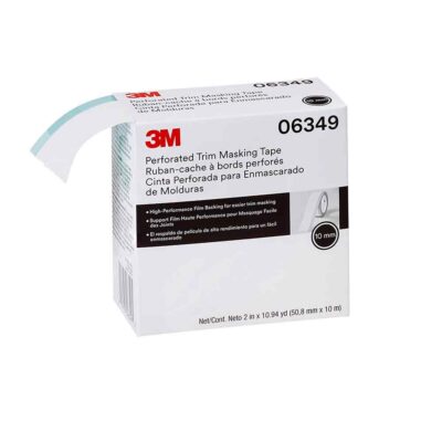 3M 06349, Perforated Trim Masking Tape, 06349, 10 mm Hard Band, 50.8 mm x 10 m, 6 rolls per case, 7100145501